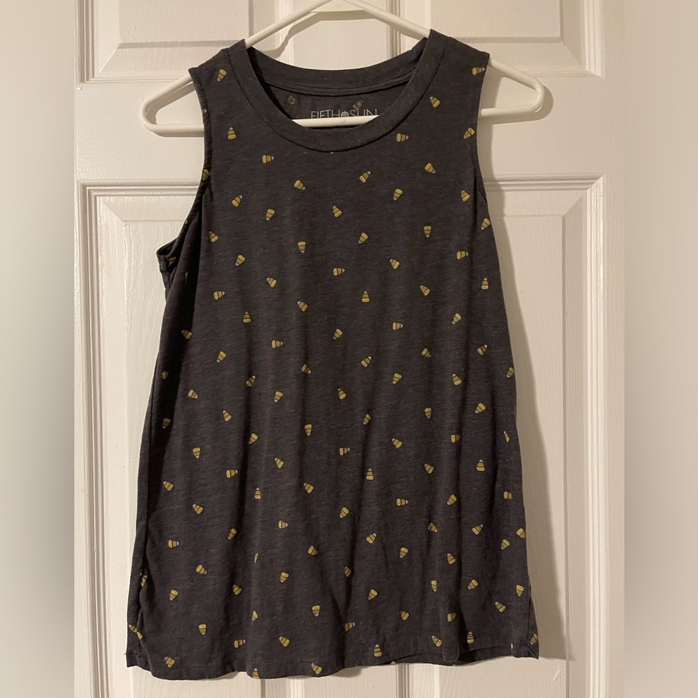 Dark Grey Candy Corn Tank Top